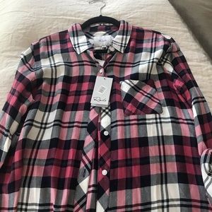 Rails plaid long sleeve button down top Size M